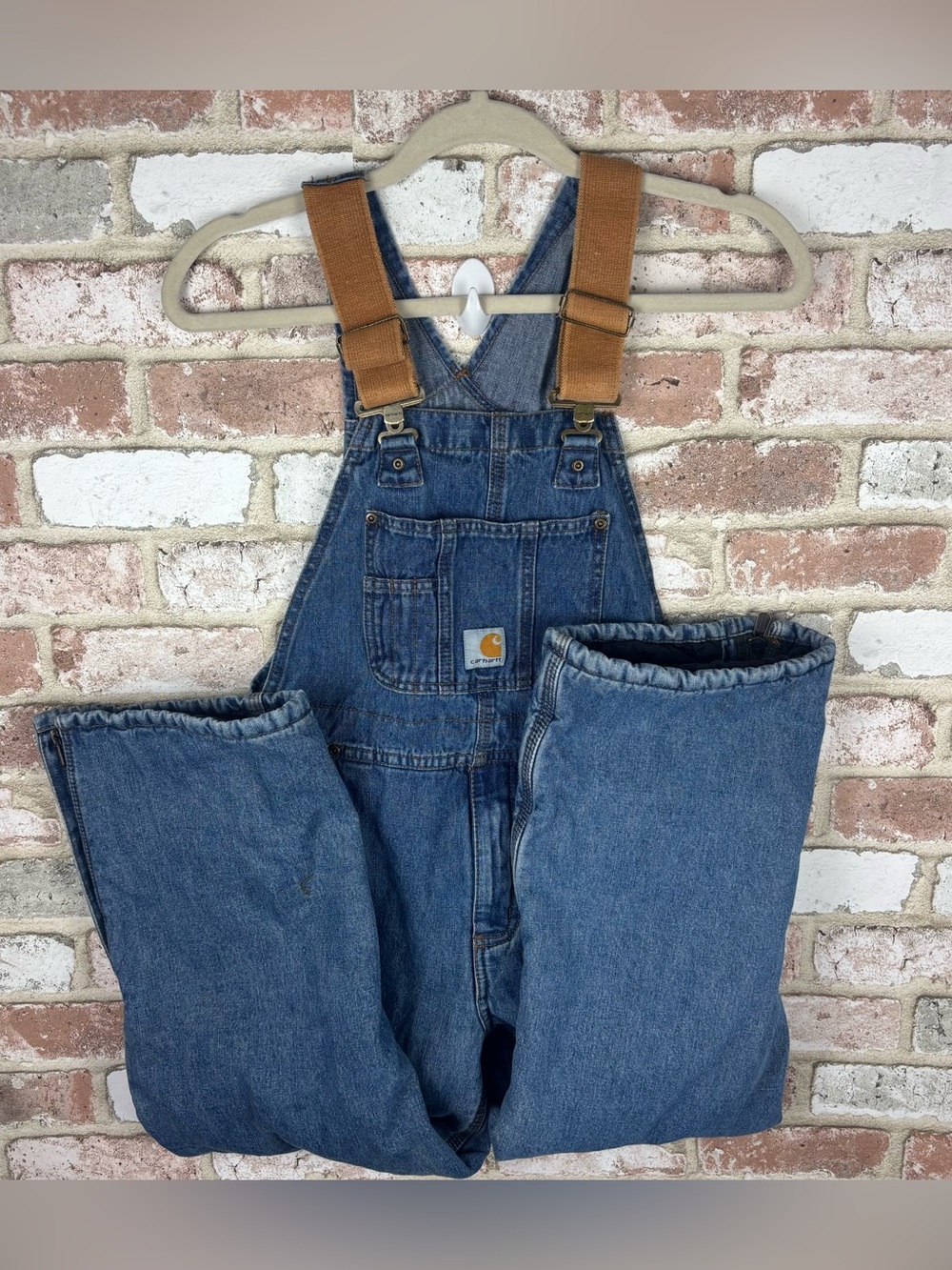 Carhartt Denim Kids size 10 insulated overalls